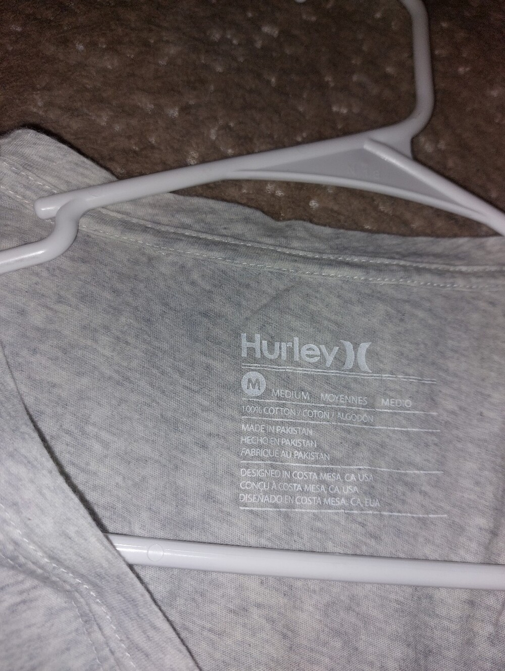Hurley Light Heather Gray Hawaii Graphic V‑Neck Size:M - Picture 6 of 6
